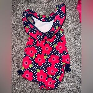 Floral Polka Dot Baby Swimsuit